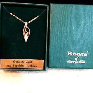 New! Ronte Opal and Sapphire Necklace